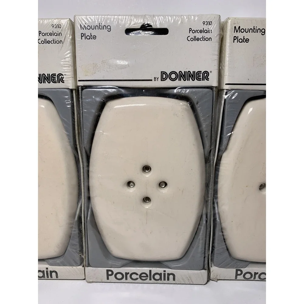 Donner Porcelain Ivory Mounting Plate Lot 4 Matching 9310V Bathroom Remodel